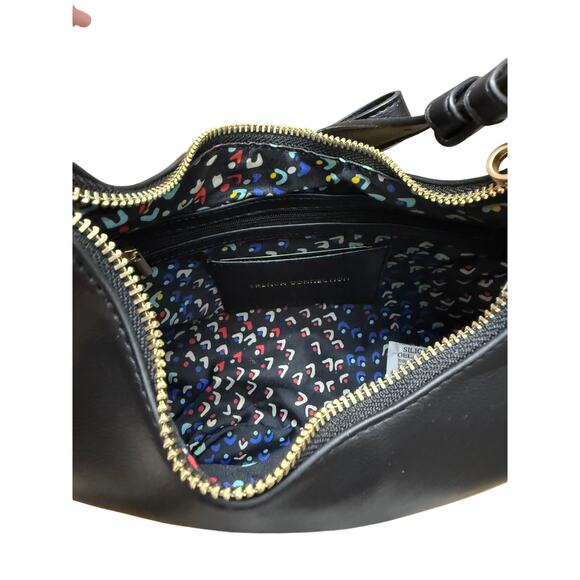 French Connection Black Moritz 12 x 7 Hobo purse - Picture 5 of 5